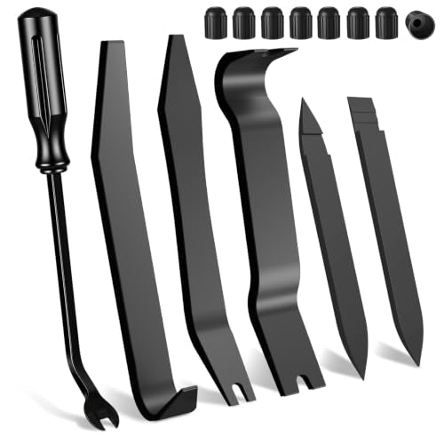 14PCS Auto Trim Removal Tool kit, Car Clip Removal Tools Kit No Scratch Plastic Pry Tool Door Panel Rivet Pliers Tool Kit,Interior Fastener Puller Set for Vehicle Dash Radio Audio Installer Black - color: Black, size: 14 PCS