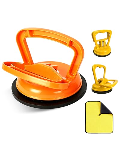 3 Pack Metal Car Dent Puller, 110lbs Strong Dent Remover Tool for Car, Aluminum Alloy Paintless Dent Removal Kit, Heavy Duty Dent Puller Kit for Hail Damag（1pcs Large + 2pcs Small Suction Cups） - color: B/3PCS Metal Suction Cup