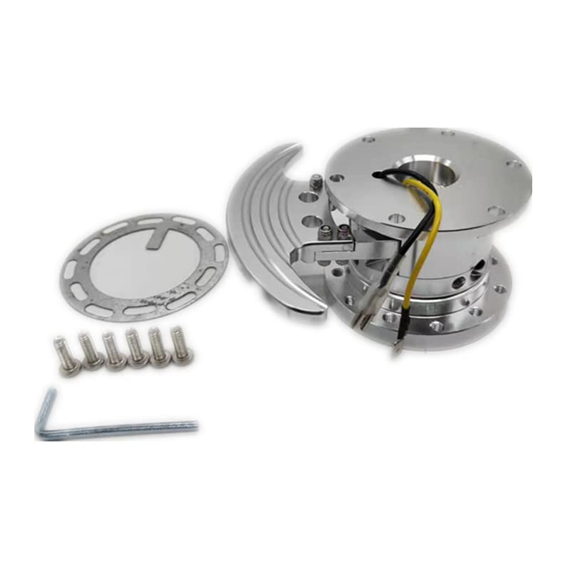 Tilt Racing Steering Wheel Quick Release Hub Kit Adapter Body Removable Snap Off Boss Kit (Silver) - color: SILVER