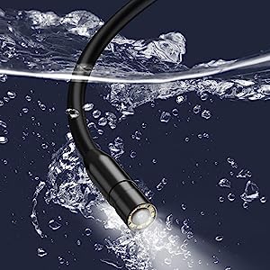 Daxiongmao Borescope Camera, 1080P HD IP67 Waterproof Endoscope with LED Light, Flexible Snake Camera for Automotive Engine, Pipe, Wall & Vent Inspection - size: 2.3" P100 Borescope