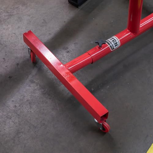 Titan Distributors Inc Adjustable Rolling Work Table with Tool Drawer Workstation for Shops Garages and Warehouses