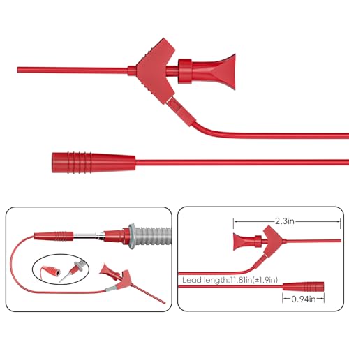 Goupchn 28PCS Multimeter Test Leads Kit for Electrical Testing | Alligator Clips, High Voltage Flexible Test Probes, Insulation Piercing Test Clip, Replaceable Precision Sharp Probes - style: 28PCS