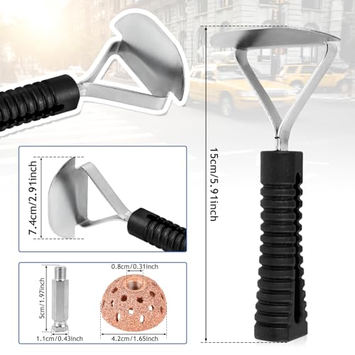 Tire Repair Patch Tools Wear-Resistant Tire Patch Roller Tool Tungsten Steel Buffing Wheel Premium 42mm High Speed Tyre Grinding Head Tire Scraper for Car Truck Motorcycle