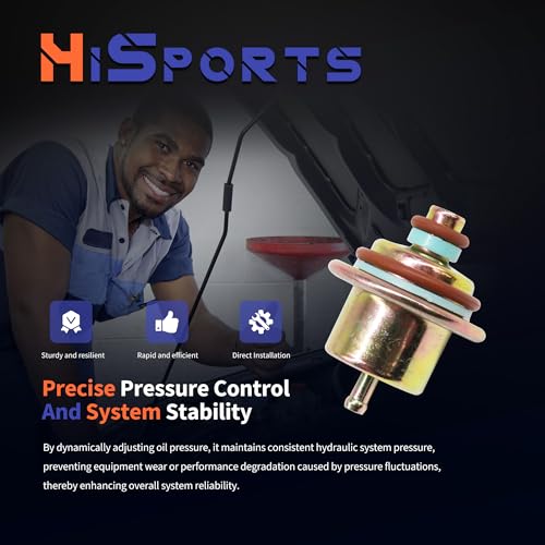 HiSport Fuel Injection Pressure Regulator -Kit with Clip, 3.5BAR, Replaces PR287 88894360 89017382 - size: HSFPR287