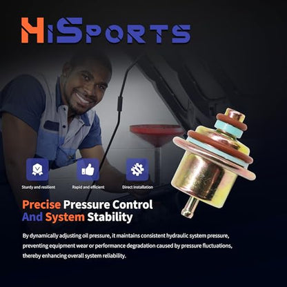 HiSport Fuel Injection Pressure Regulator -Kit with Clip, 3.5BAR, Replaces PR287 88894360 89017382 - size: HSFPR287