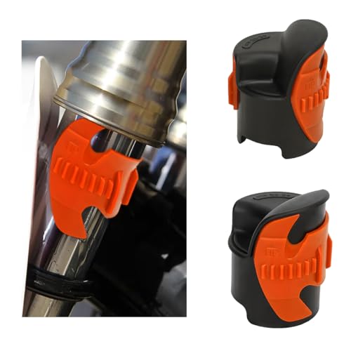2 PCS Motorcycle Fork Seal Cleaner Tool, 45-55mm Motorcycle Shock Absorber Fork Seal Mate Tool, Front Fork Seal Oil Cleaning Tool for Dirt Bike, Motorcycle Accessories (Orange) - color: Orange, 2PCS