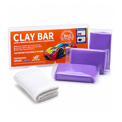 Clay Bar Kit 300g (3x100g), Medium Grade Auto Detailing Clay for Paint Cleaning, Removes Tree Sap, Overspray & Brake Dust - Premium Prep for Polishing, Wax & Ceramic Coating