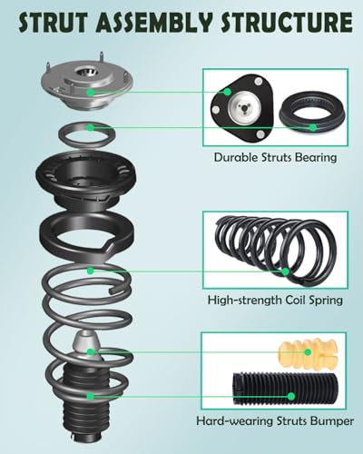 SCITOO - 2Pcs Front Complete Struts Spring Assembly + 2Pcs Rear Shock Absorbers Fits 2010 2011 2012 2013 14 15 for Buick LaCross Full Set Front Rear Complete Struts with 172528 349136 5647 - Set of 4 - size: As Shown