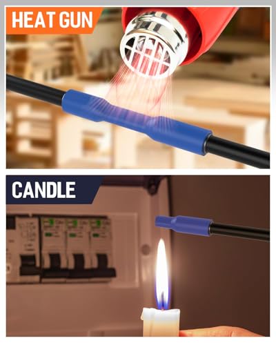 5/16in Heat Shrink Tubing - 3:1 Adhesive Lined, Shrinkable Wire Wrap Tube, 12FT, 6 Colors, Marine Grade Waterproof, Insulated Sealed, Oil & Wear Resistant for Industrial, Automotive, Cable Repair - color: 5/16inch 6colors 12FT
