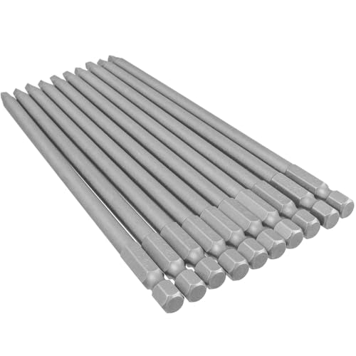 Wolfride 10pcs Square Head Bits #2 Square Drive Bit Set 1/4-Inch Shank Tip Bit #2 Long Magnetic Square Head Screwdriver Bits 5.9 Inch Length - style: SQ2 Head