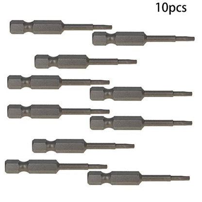 Utoolmart Torx Screwdriver Bits, T8 Magnetic Torx Head Screw Driver Bit, with 1/4 Inch Hex Shank, 50mm Length S2 Steel Screw Driver Kit Tools, for Repair Work, 10 Pcs - size: T8