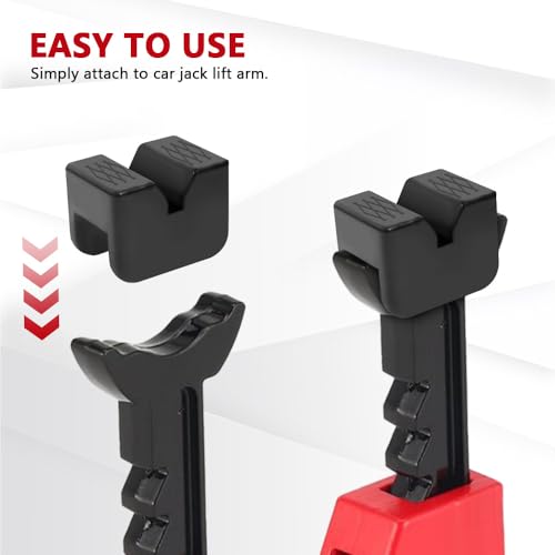 4PCS Car Jack Stand Pads, 3 Ton Rubber Jack Pad Adapter for Jack Stands, Universal Rubber Slotted Frame Rail Pinch Welds Protector, Heavy Duty Jack Pad Car Accessories