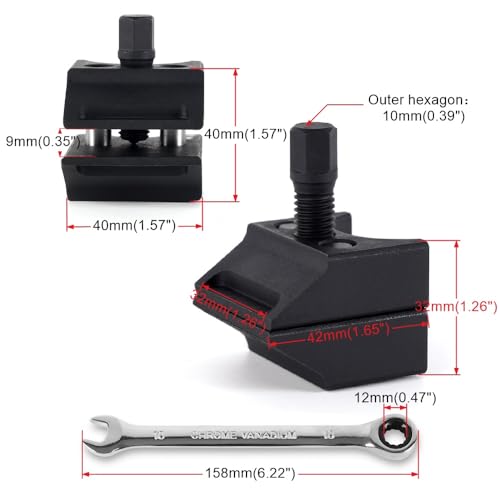 BARTOO Suspension Strut Spreader Tool, Car Suspension Split Hub Steering Knuckle Spreader with Socket Tool Compatible with Volkswagen Audi BMW Ford etc,2 PCS - color: 2Pcs 1+Wrench