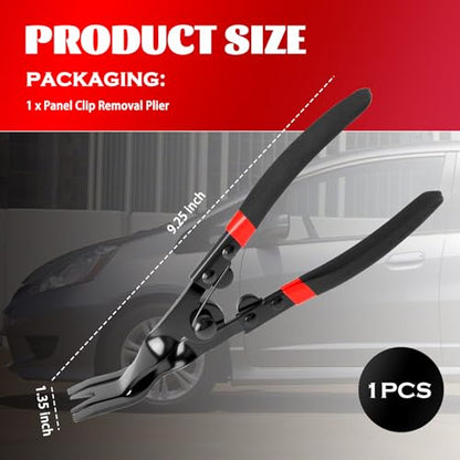 2 in 1 Panel Clip Removal Pliers,Automotive Trim Clip Removal Tool with Flat Jaw & Spring Action,Professional Car Clips Pliers for Headlight/Door Panel/Upholstery Trim Clips/Push Pin