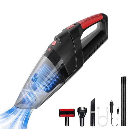 Cordless Handheld Vacuum Cleaner, Rechargeable Portable Cleaner | Cordless, Rechargeable, Wet and Dry Available, Portable, 6.5KPA, with HEPA Filter, Ideal for Pet Hair, Home, Car, Office