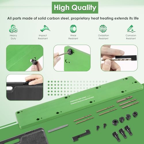 71500 Exhaust Manifold Template Removal Tool Set for Dodge 5.7L Hemi Motors, Remove Broken Exhaust Manifold Bolts Without Damage Cylinder Head