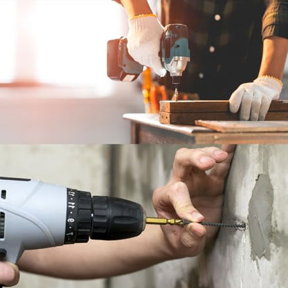 HARFINGTON 7pcs Slotted Screwdriver Bit Set SL1.6/SL2.0/SL2.5/SL3.0/SL4.0/SL5.0/SL6.0 S2 Steel 1/4" Hex Shank 4" Length Magnetic Flat Head Power Drill Bits