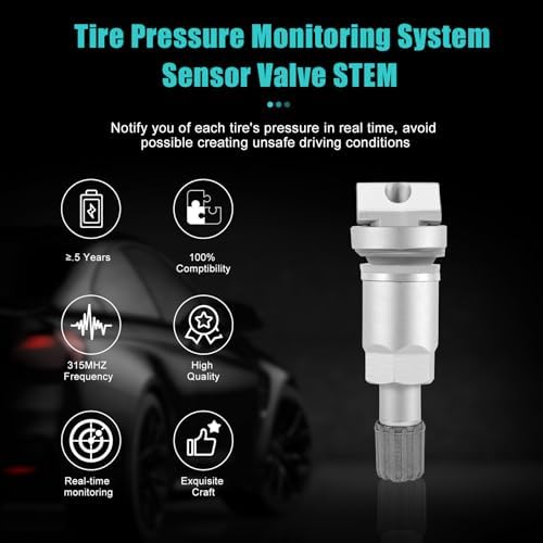 AULINK 4PCS Tire Pressure Sensor Valve Stem (TPMS) Repair Kit Compatible with BMW Toyota Honda Dodge Chrysler Chevrolet/Chevy Ford Hyundai Infiniti Jaguar Land Rover Volvo Jeep Acura