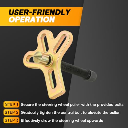13PCS Harmonic Balancer Steering Wheel Puller Kit | Professional-grade Flywheel Puller, Crankshaft Pulley, Crankshaft Pulley Removal, Compatible with Various Engines