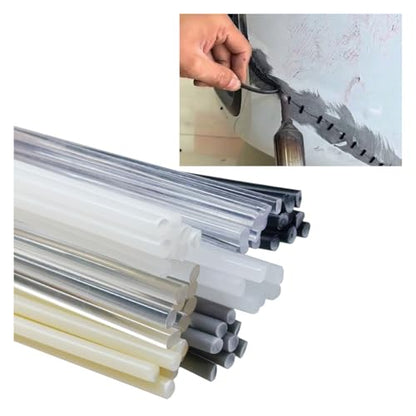 56PCS 7.9" Plastic Welding Rods, 0.11'' Diameter Plastic Welder Repair Rod, (PP PU ABS PE TPO PA PC) 7 Types of Plastics Welding Kit for Car Bumpers Daily Repair