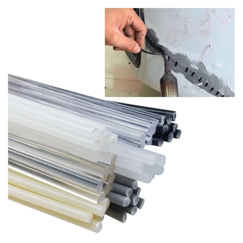 56PCS 7.9" Plastic Welding Rods, 0.11'' Diameter Plastic Welder Repair Rod, (PP PU ABS PE TPO PA PC) 7 Types of Plastics Welding Kit for Car Bumpers Daily Repair