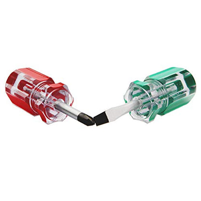 Stubby Screwdriver – Compact Short Screwdriver for Tight Spaces, Durable Chrome-Plated Steel Construction, Easy to Use, Versatile Tool. - size: Medium