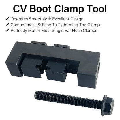 CV Boot Clamp Plier, Single Ear Hose Drive Shaft CV Axle Boot Clamp Tool, Compatible with Toyota Lexus OEM 09521-24010