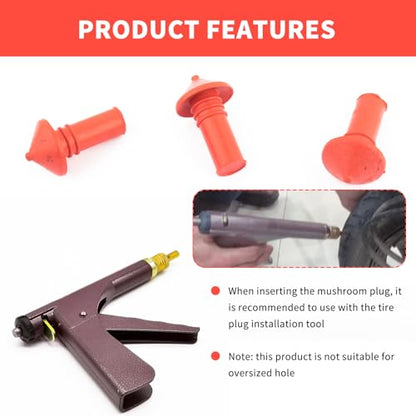 Mushroom Tire Plug Kit with 90PCS Pins,Practical Rapid Plug 2.0 Tire Repair for Flat Tire Repair Kit,Car Accessories Mushroom Plug Tire Repair Kit Fits Tubeless Tires (90pcs small mushroom heads) - color: 90pcs small mushroom heads