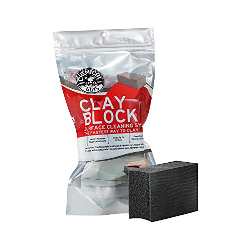 Chemical Guys, Clay Block V2 Reusable Rubber Polymer for Paint Prep, Black | Reusable rubber polymer block glides over paint and glass with lube to lift bonded grime, easy to clean - style: Clay Block Only