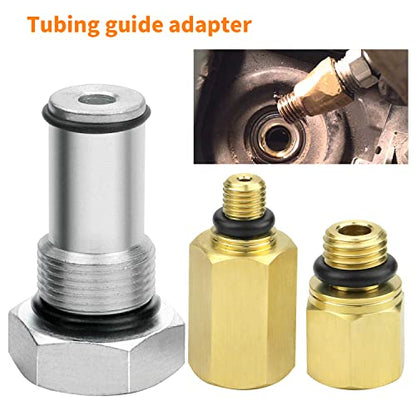 Mekar 6.0 IPR Valve Socket and Oil Rail Adapters Kits and 6.0 High Pressure Oil Pump IPR Valve Air Test Fitting Tool with Seal Kit Compatible with 6.0L Powerstroke Diesel Engine - size: 8PCS Set