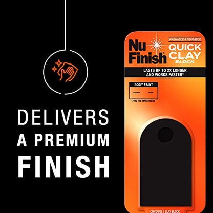 Nu Finish Quick Clay Car Kit with Clay Block, Detailer and Cloth (3 Items) - style: Quick Clay Car Kit
