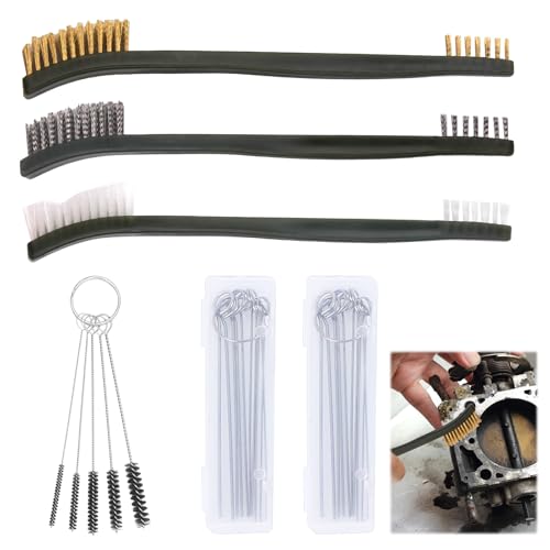Throttle Body Cleaner Kit, Carburetor Cleaning Kit, Torch Tip & Carb Dirt Remove Cleaner Set - style: 20 Cleaning Wires & 5 Fine Brushes & 3 Double-Ended Brushes