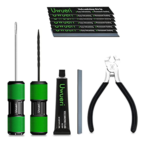 Permanent Tire Repair kit to Fix Flat Auto Cars, Motorcycle, Offroad, Tractor, Trailer, SUV, Pickup, ATV/UTV and Scooters, Easy, Quick, Permanently