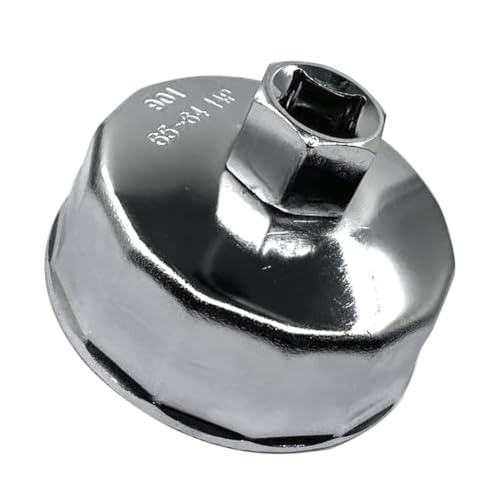 64-65mm/2.5Inches Oil Filter Wrench,14 Flutes Oil Filter Removal Tool for Wix 57356,15400-PLM-A02 for Honda Accord Acura Civic CRV,Nissan Sentra,Yamaha,Mazda,Motorcycle,Polaris,Indian Challenger(1PC)