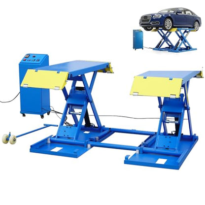 6600 lbs Portable Car Lift, Hydraulic Mid-Rise Scissor Lift with Wheels for Home Garage, Auto Repair Shop & Vehicle Maintenance
