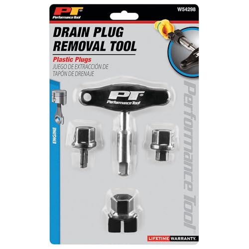 Performance Tool W54298 Plastic Oil Drain Plug Remover - Easily Remove Stripped or Rounded Oil Drain Plugs with Durable and Lightweight Tool - style: Plastic Oil Drain Plug Remover