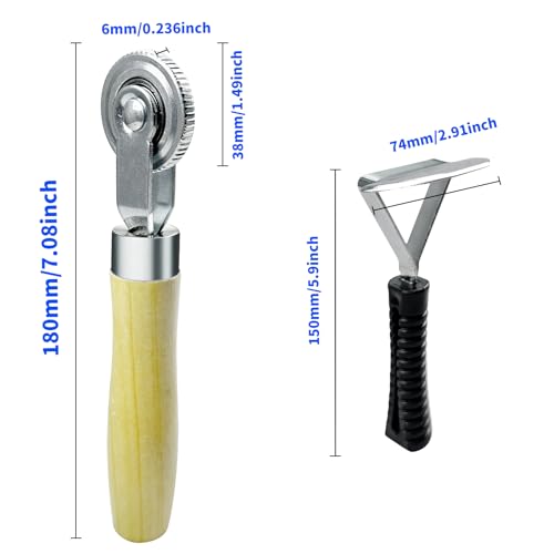 53Pcs Tire Patch Kit Heavy Duty, Tire Repair Tools 42 mm Tungsten Steel Buffing Wheel with 32/42/58mm Tire Patches, Inner Liner Scraper, Tire Patch Roller for Car Motorcycle Bike tractors Grinding