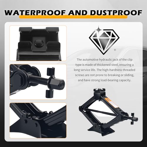 Heavy Duty Scissor Jacks for Car Set,Car Jack Kit Lifts 3.93-15.35 Inch,2 Ton 4409 lbs Tire Jack Kit for Cars with Tire Wrench & Ratchet Wrench for Emergency Flat Tires Change