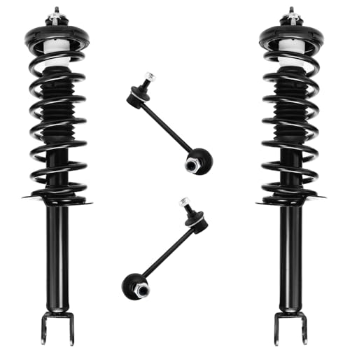 Detroit Axle - 4pc Rear Struts & Sway Bar Links for 2008-2012 Honda Accord | Rear Struts & Coil Spring Sway Bar End Links 2008 2009 2010 2011 2012 Replacement Suspension Kit - size: 4QS50156/ sway kit