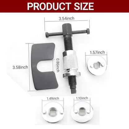 Car Brake Piston Wind Back Tool, Automotive Brake Caliper Piston Rewind Kits, Right Handle Set Vehicle Compression Tool for Disk Pad, Universal for RV, SUV, Truck