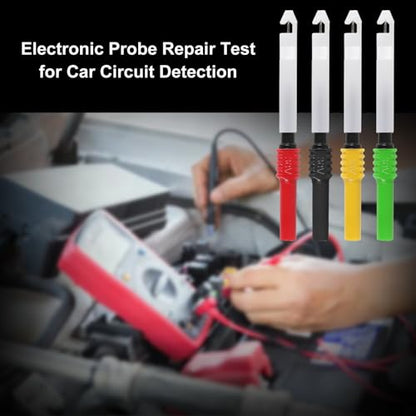 8pcs Wire Piercing Probe Kit, 0.7mm Piercing Clip Test Probe Pins, Non-Destructive Insulation Wire Piercing Needle for Banana Socket Plug Car Tester