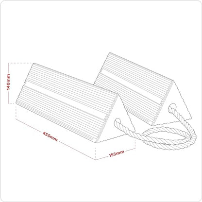 Sealey WC11 Heavy Duty Rubber Wheel Chock, 8Kg