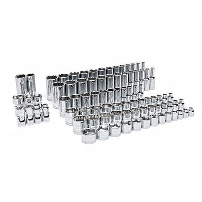 GEARWRENCH 85 Piece 3/8” Drive Master SAE Socket Set in Foam Storage Tray - GWMSSKT38SAE - size: One Size, style: 3/8" Chrome Sockets