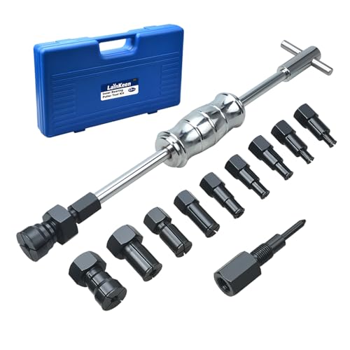 LainKeen 13pcs Blind Hole Collet Bearing Puller Set, Internal Bearing Extractor Puller Kit Slide Hammer Bearing Puller Set with Expandable Collets 8-32MM Insert Bearing Remover Set Tool - size: 13PC 2X(8+10mm)