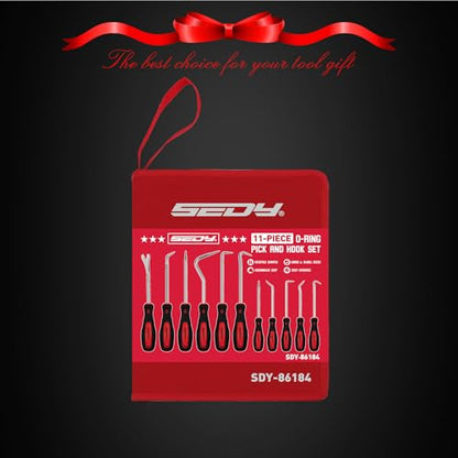 11-Piece Large Hook and Pick Set with Clip Removal Tool, Precision O-Ring Removal Kit for Automotive Mechanic and Electronic Maintenance Car Auto Oil Seal Mini Hooks
