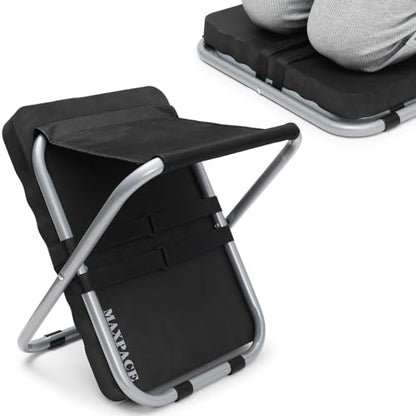 MAXPACE Garden Kneeling Pad and Foldable Gardening Stool 2 in 1, Extra Thick Soft Water-Resistant Comfortable Durable Foam Knee Pad Mat Cushion Garden Kneeler and Seat for Gardening, Mechanics, Work