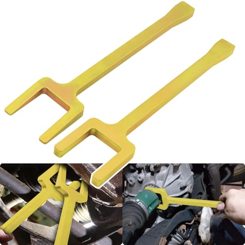 12020 Axle Popper Kit 2PC CV Axle Removal Tool for Most FWD Front Wheel Drive Vehicles Removing Stuck Half Shaft Fixing Damaged CV Joints CV Axle Puller, Gold
