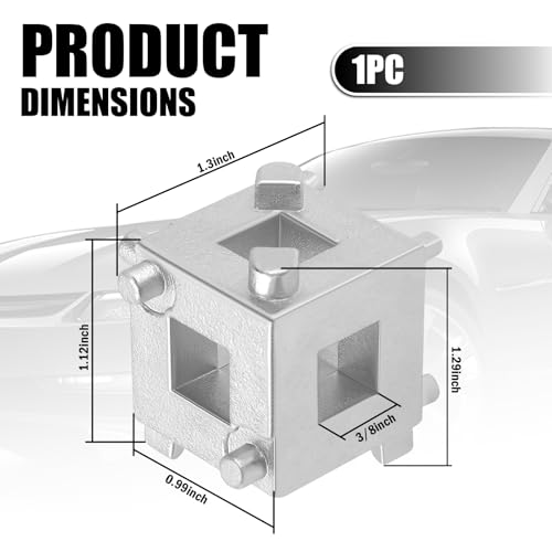 Aokdom Cube Brake Caliper Compression Tool with 3/8" Drive Port,6-in-1 Rear Brake Caliper Tool Resets Pistons,Professional Disc Brakes Piston Compressor Tools Automotive Tools