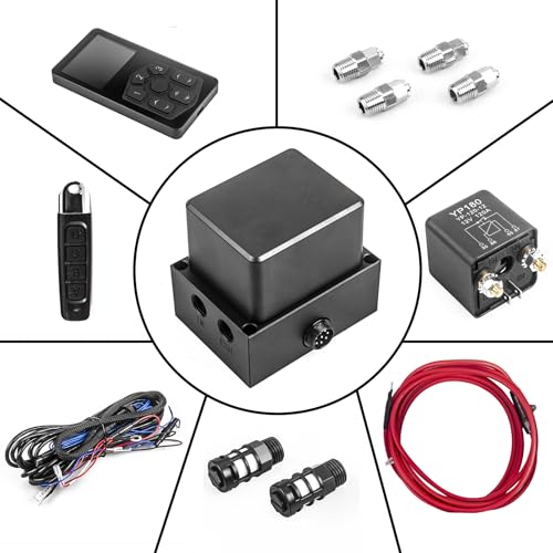 Air Management Top Grade 4-Valve Air Suspension System kit, Electronic Controll System/wireless remote control/pneumatic/airlift 3-Stages Memory ﻿