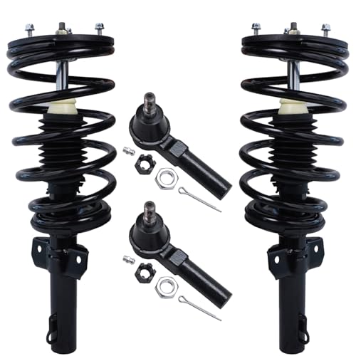 Detroit Axle - Front Struts Suspension Kit for Ford 1995-2003 Windstar, 2 Quick Struts with Coil Spring 2 Outer Tie Rod End Links 1996 1997 1998 1999 2000 2001 2002 Replacement - size: 4QS42933/ Big strut kit